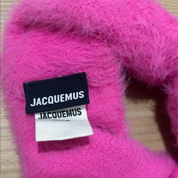 Jacquemus Hot Pink Furry Headband - Picture 2 of 3